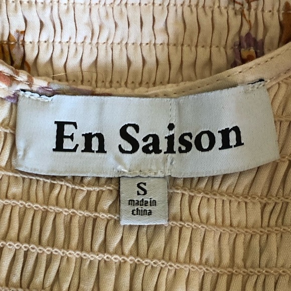 En Saison Elma Mini Dress Floral Smocked Boho Small - Picture 11 of 14